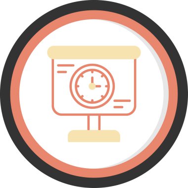 Saat simgesinin vektör illüstrasyonu