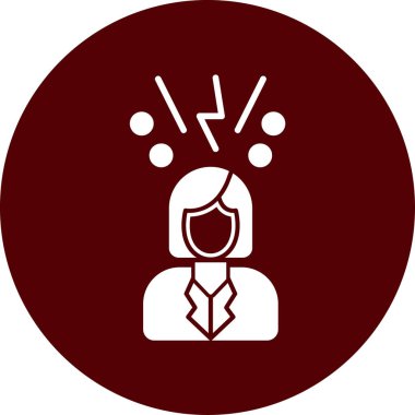 Kafası olan bir kadının vektör çizimi