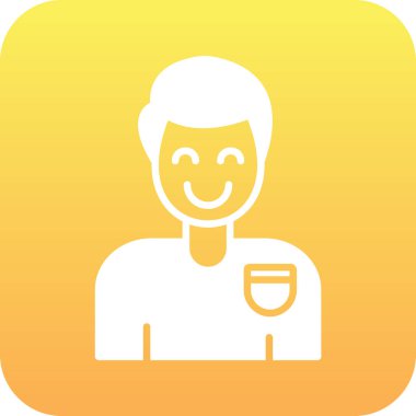 Elinde cam olan bir adamın vektör çizimi