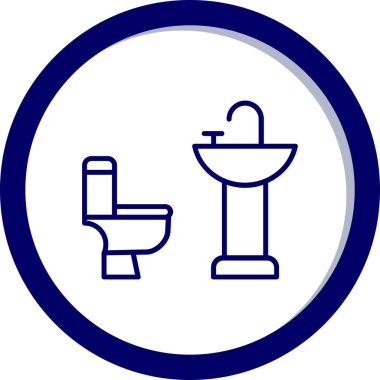 Tuvalet. Web simgesi basit tasarım