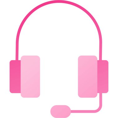 Kulaklık simgesinin vektör illüstrasyonu