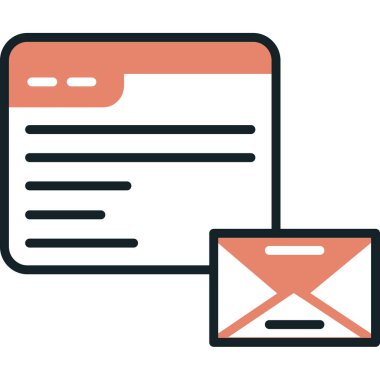 e- posta pazarlama simgesi, vektör illüstrasyonu