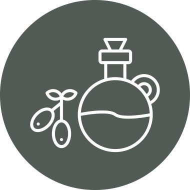 Bir parfüm şişesinin vektör çizimi