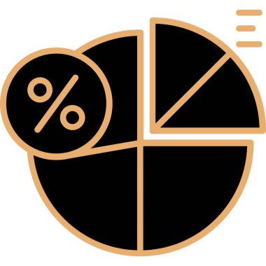 Pasta çizelgesi simgesi, vektör illüstrasyonu