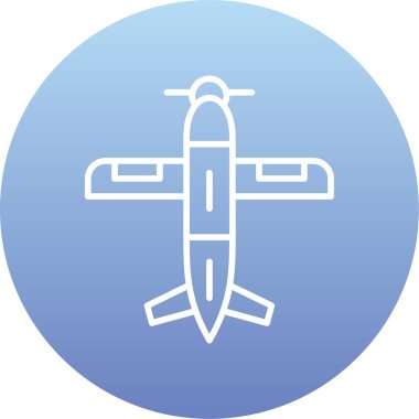 Uçak simgesinin vektör illüstrasyonu