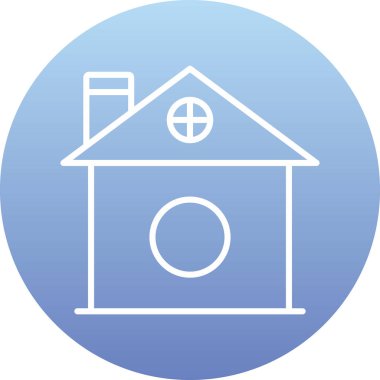 Bir ev simgesinin vektör illüstrasyonu