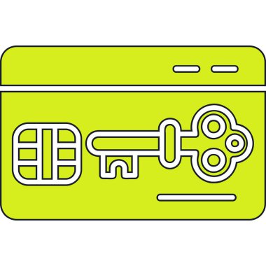 Anahtar simgesi vektör illüstrasyonu