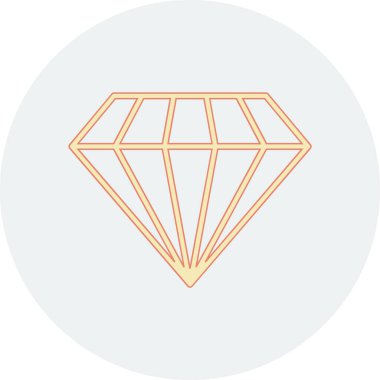 Elmas. Web simgesi basit illüstrasyon