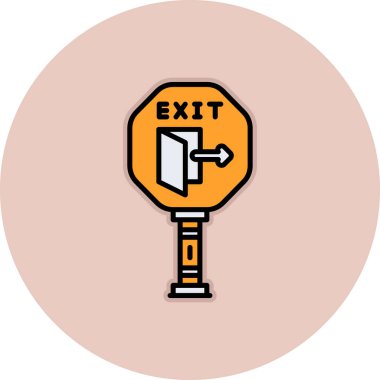 Yol işareti simgesi, düz stil