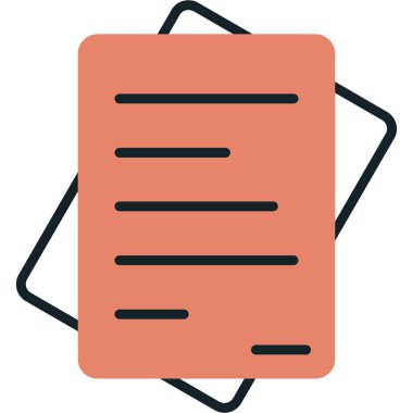 Belge. Web simgesi basit illüstrasyon