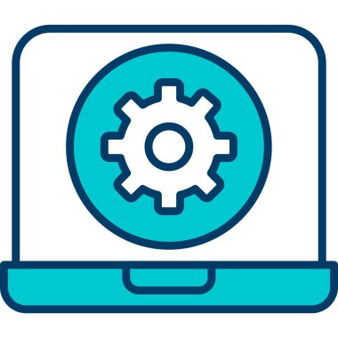 dizüstü bilgisayar simgesi. Basit resimleme