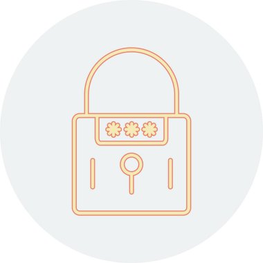 Kilit. Web simgesi basit illüstrasyon