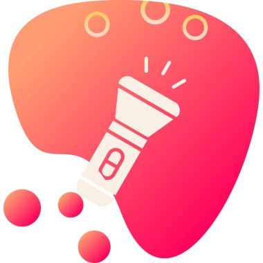 Beyin ampulü simgesi düz stil