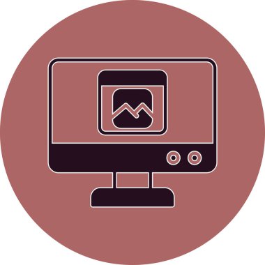 Bilgisayar simgesi. Basit resimleme