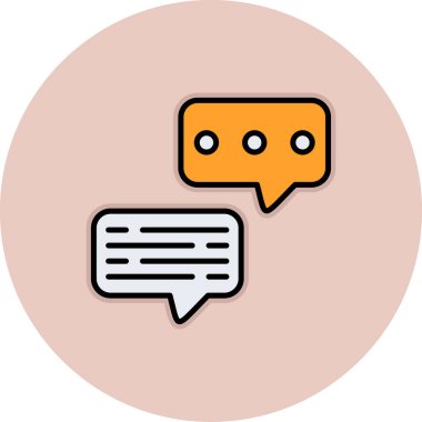 konuşma balonu mesaj simgesi vektör çizim tasarım