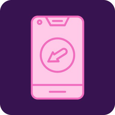 Telefon ikonu. Web için akıllı telefon vektör simgelerinin basit çizimi