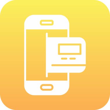 Modern akıllı telefon simgesinin vektör çizimi