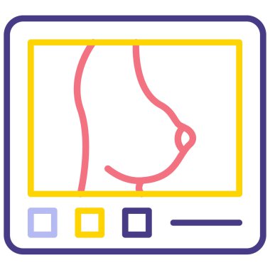 Monitör. Web simgesi basit illüstrasyon