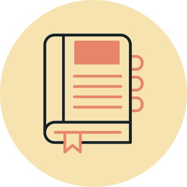 Bir kitap simgesinin vektör illüstrasyonu