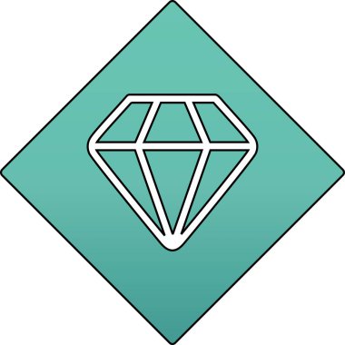 Elmas simgesi, vektör illüstrasyonu