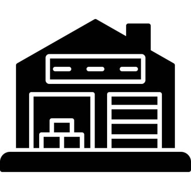 Bina. Web simgesi basit illüstrasyon