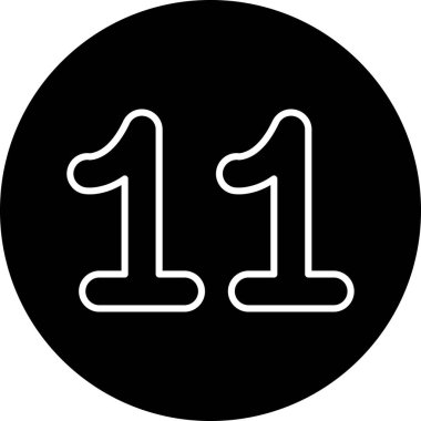 1 sayısının vektör illüstrasyonu