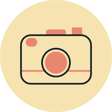 fotoğraf makinesi ikon vektör illüstrasyonu