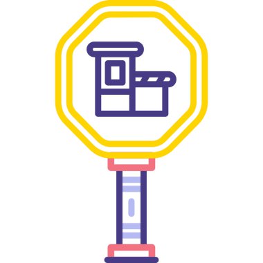 Sokak tabelası. Web simgesi basit tasarım