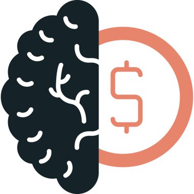 Dolar düz vektör simgesi