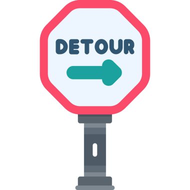 Yol simgesi, vektör illüstrasyonu