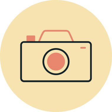 Kamera. Web simgesi basit illüstrasyon
