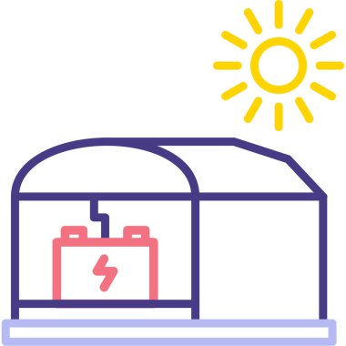 Pil. Web simgesi vektör illüstrasyonu