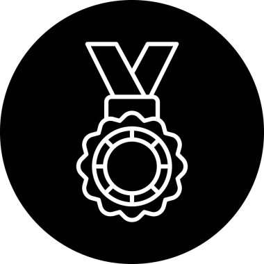 Moda stili izole edilmiş arka planda madalya simgesi