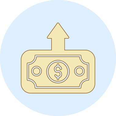 Dolar. Web simgesi basit illüstrasyon