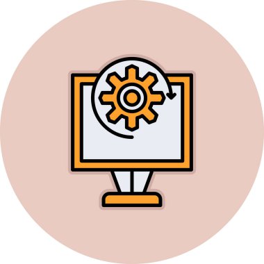 Modern dizüstü bilgisayar simgesinin vektör illüstrasyonu