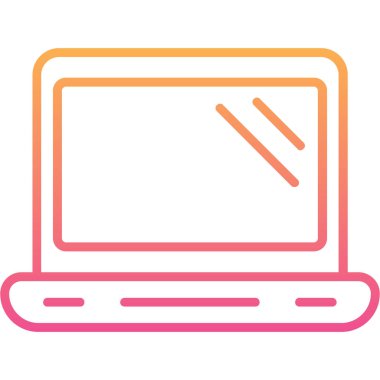 Dizüstü bilgisayar simgesi vektör çizimi