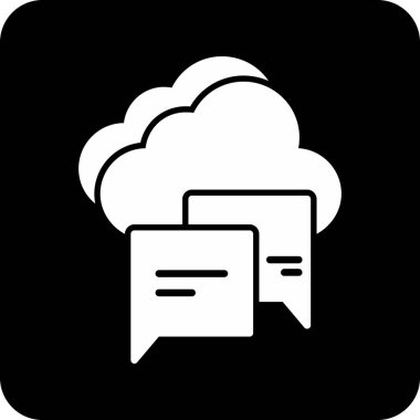 Modern bulut simgesinin vektör illüstrasyonu