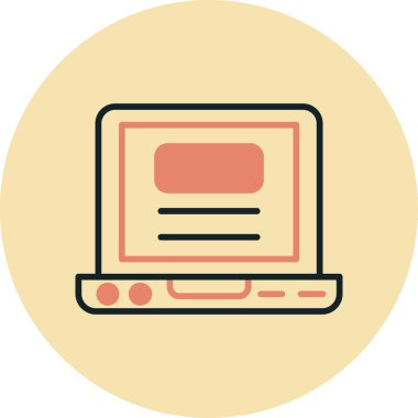 dizüstü bilgisayar simgesi, illüstrasyon, beyaz arkaplan üzerindeki vektör