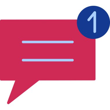 Sohbet baloncuğu ileti simgesi - özet biçimi