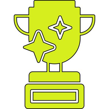 kupa simgesi renk ana hatları vektörü