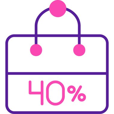 İndirim simgesi vektör illüstrasyonu