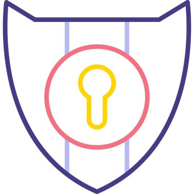 Bir kalkan simgesinin vektör illüstrasyonu