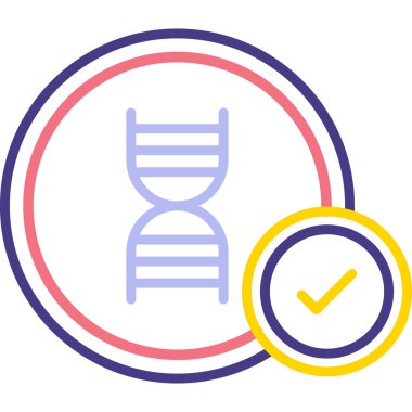 Ana hatlar biçiminde DNA DNA molekülü simgesi