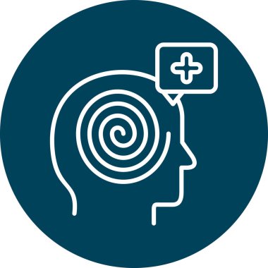 Beyin. Web simgesi basit tasarım