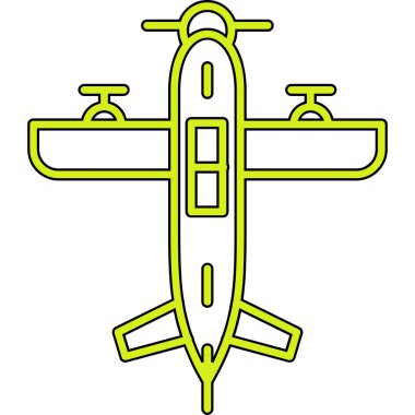 uçak ikonu vektör illüstrasyonu