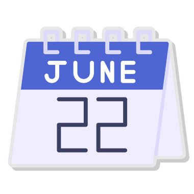 Takvimde 2 Haziran takvimi var. düz dizayn