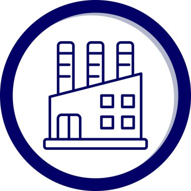 Fabrika simgesi vektör illüstrasyonu