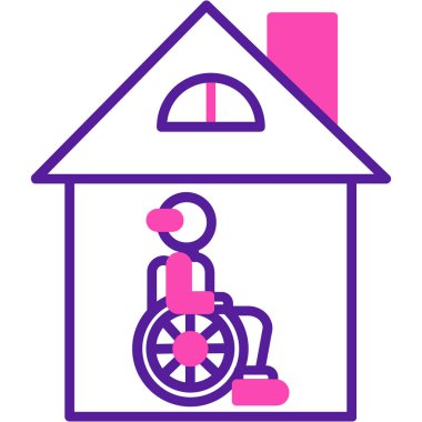 Ev. Web simgesi basit illüstrasyon