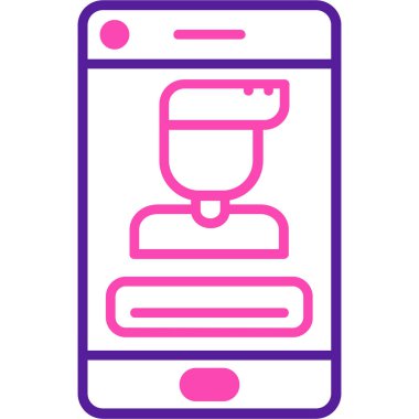 Modern bir akıllı telefonun vektör çizimi