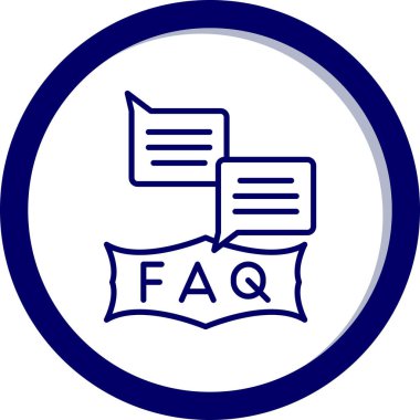 Mavi yuvarlak bir simgenin vektör illüstrasyonu